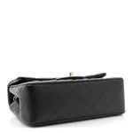 Lambskin Quilted Mini Rectangular Flap Black