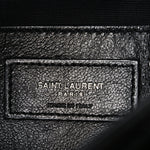 Crinkled Calfskin Matelasse Monogram Baby Niki Chain Satchel Black