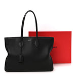 Grained Calfskin Large Star Tote Black