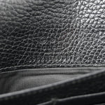 Pebbled Calfskin Soho Wallet On Chain Black