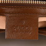 GG Supreme Monogram Azalea Calfskin Web Medium Jackie 1961 Hobo Beige Ebony Brown Sugar