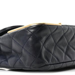 Calfskin Quilted Rock The Corner Flap Navy