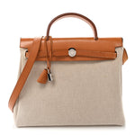 Toile Vache Calfskin Herbag PM 30 Black Natural