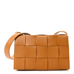 Lambskin Maxi Intrecciato Small Cassette Crossbody Bag Clay