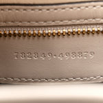 Ancora Calfskin Web Small Jackie Shoulder Bag Light Grey