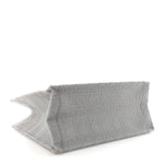 Canvas Embroidered Cannage Medium Book Tote Stone