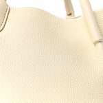 Grained Calfskin Micro Bale Bag Whisper White