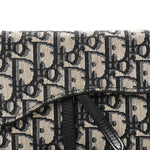 Oblique Saddle Chain Long Wallet Blue