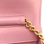 Metallic Lambskin Quilted Boy Wallet On Chain WOC Pink