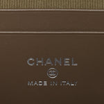 Caviar Quilted Top Handle Slim Vanity With Chain Dark Khaki