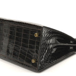 Shiny Alligator Kelly Sellier 32 Havane