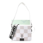 Calfskin Figures of Speech Binder Clip Bag White Beige