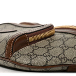 GG Supreme Monogram Textured Calfskin Retro Interlocking G Belt Bag Beige Ebony Brown Sugar