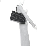 Caviar Quilted Grand Shopping Tote GST Black