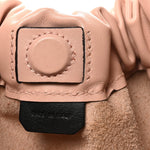 Calfskin Small Ruched Tote Peach