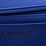 Lambskin Quilted Mini Hollywood Charms Rectangular Flap Blue