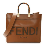 Vitello King Plexiglass Medium Fendi Sunshine Shopper Tote Cuoio