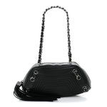 Lambskin Lax Small Tassel Shoulder Bag Black