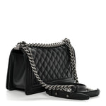 Caviar Quilted Medium Boy Flap Black