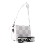 Calfskin Figures of Speech Binder Clip Bag White Beige