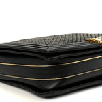 Braided Sheepskin Large Boy Reverso Flap Black