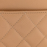 Caviar Quilted Wallet On Chain WOC Beige