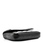 Shiny Aged Calfskin Quilted Waist Belt Bag Black
