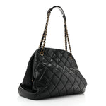 Aged Calfskin Large Just Mademoiselle Bowling Bag Black