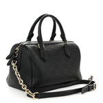 Calfskin GG Emblem Small Top Handle Bag Black