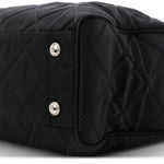 Nylon Tessuto Impuntu Quilted Shoulder Bag Black