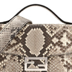 Snakeskin Baguette Soft Trunk White Camelia