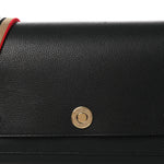 Grainy Calfskin Note Crossbody Bag Black