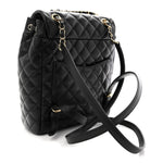 Lambskin Quilted Small Urban Spirit Backpack Black