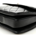 Lambskin Quilted Small Trendy CC Dual Handle Flap Bag Black