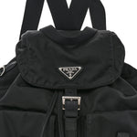 Re-Nylon Saffiano Medium Backpack Black