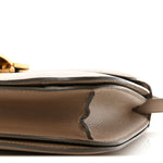 Liege Calfskin Medium Classic Box Flap Bag Taupe