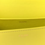 Shiny Calfskin Cuir Triomphe Chain Shoulder Bag Anis
