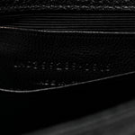 Grained Calfskin Matelasse Chevron Classic Monogram Baby Chain Bag Black