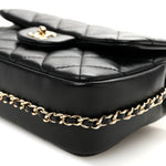 Lambskin Quilted Small My Precious Flap Black