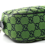 Monogram Multicolor Matelasse Diagonal Small GG Marmont Chain Shoulder Bag Green Blue