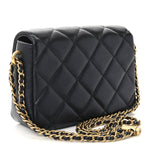 Iridescent Caviar Quilted Mini My Perfect Flap Black