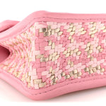 Metallic Lambskin Viscose Woven Flap Pink Gold