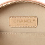 Calfskin Round As Earth Evening Bag Beige