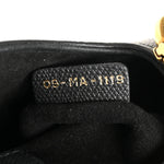 Grained Calfskin Mini Saddle Bag Black
