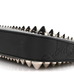 Calfskin Paris Spiked Loubila Chain Clutch Black