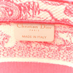 Canvas Embroidered Dioriviera Toile De Jouy Panier Chapeau Tote Peony Pink