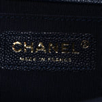 Caviar Quilted Medium Boy Flap Navy