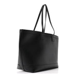 Grainy Calfskin Medium London Tote Bag Black
