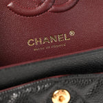Caviar Quilted Small Double Flap Black