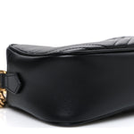 Calfskin Matelasse Small GG Marmont Chain Shoulder Bag Black